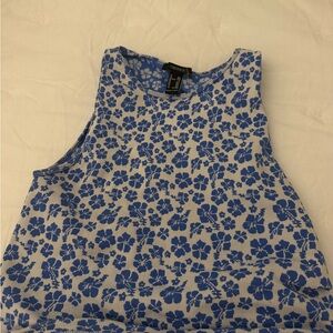 Forever 21 Blue Floral Tank Top